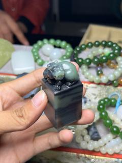 101【和田玉】青花印章